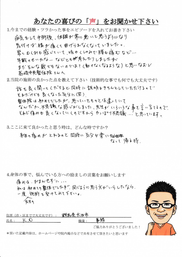 アンケート用紙
